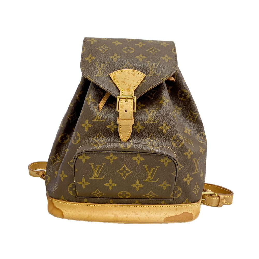 Louis Vuitton Monogram Montsouris MM Backpack, M51136, Brown, Women's, OP024273